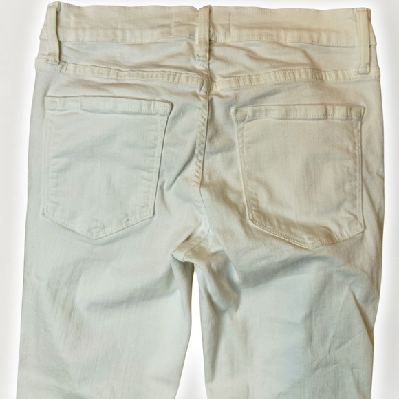 Frame Denim Distressed Le Skinny De Jeanne Skinny Jeans in “Blanc” White Size 26 - Picture 12 of 16